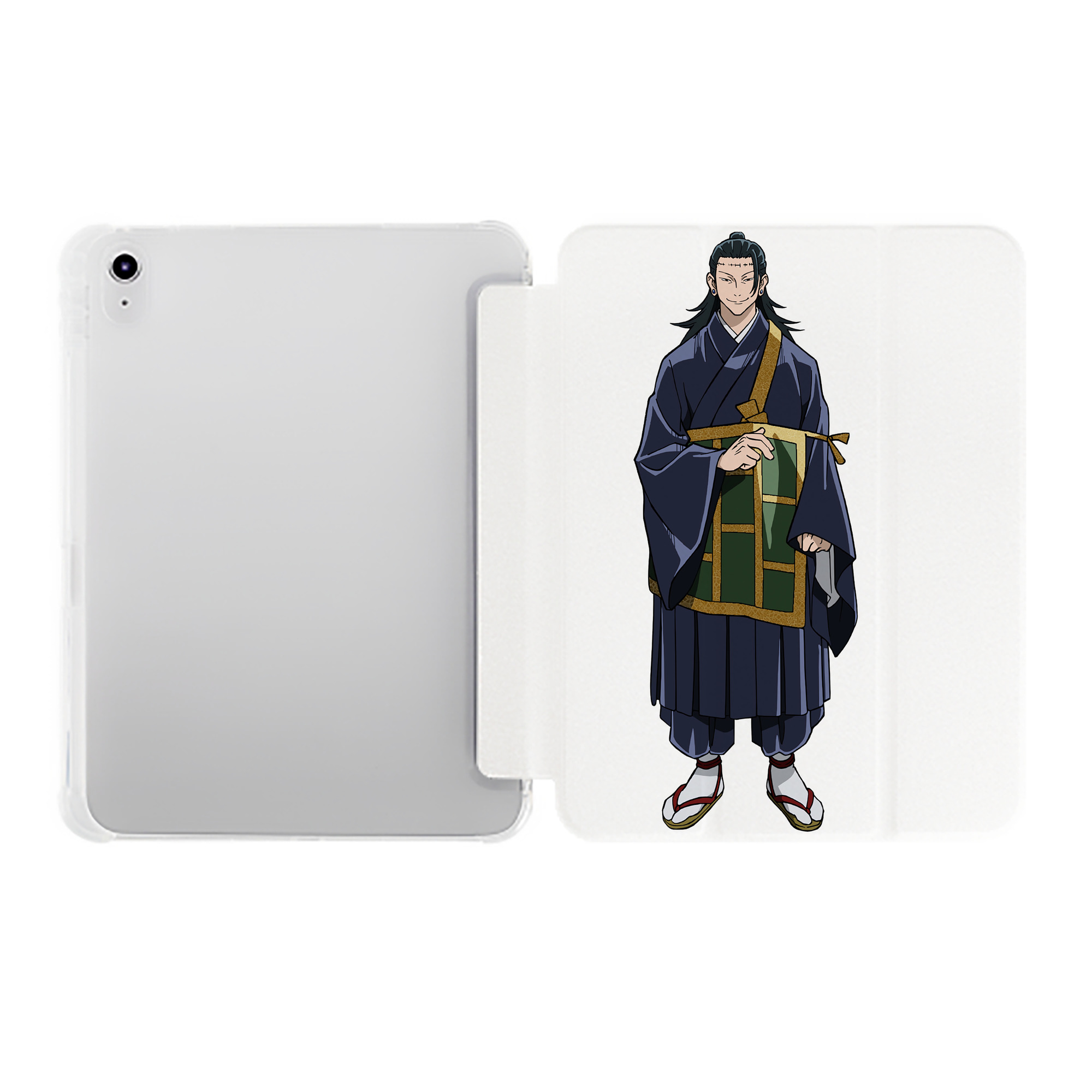 （画像用） 呪術廻戦 Jujutsu Kaisen IPad ケース ペン収納付き 三つ折りスタンド PUレザー×シリコン 対応機種9.5/10.5/10.9インチ
